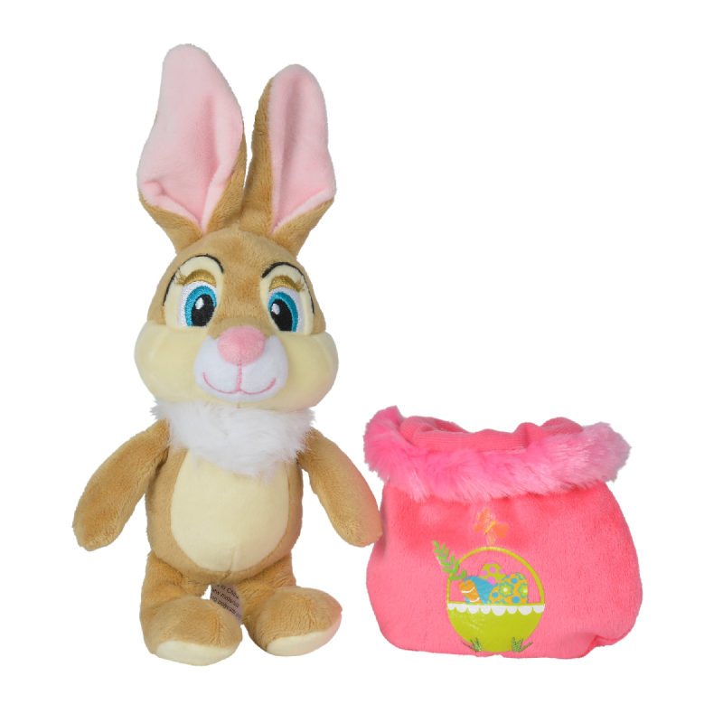  panpan miss bunny peluche pâques sac rose 20 cm 